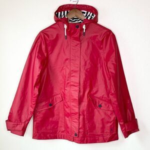 Joules Red Hooded Utility Rain Jacket